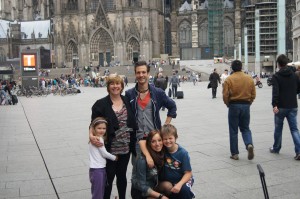 Sophie, Di, Lucas Maike and Matthew outside the Dom