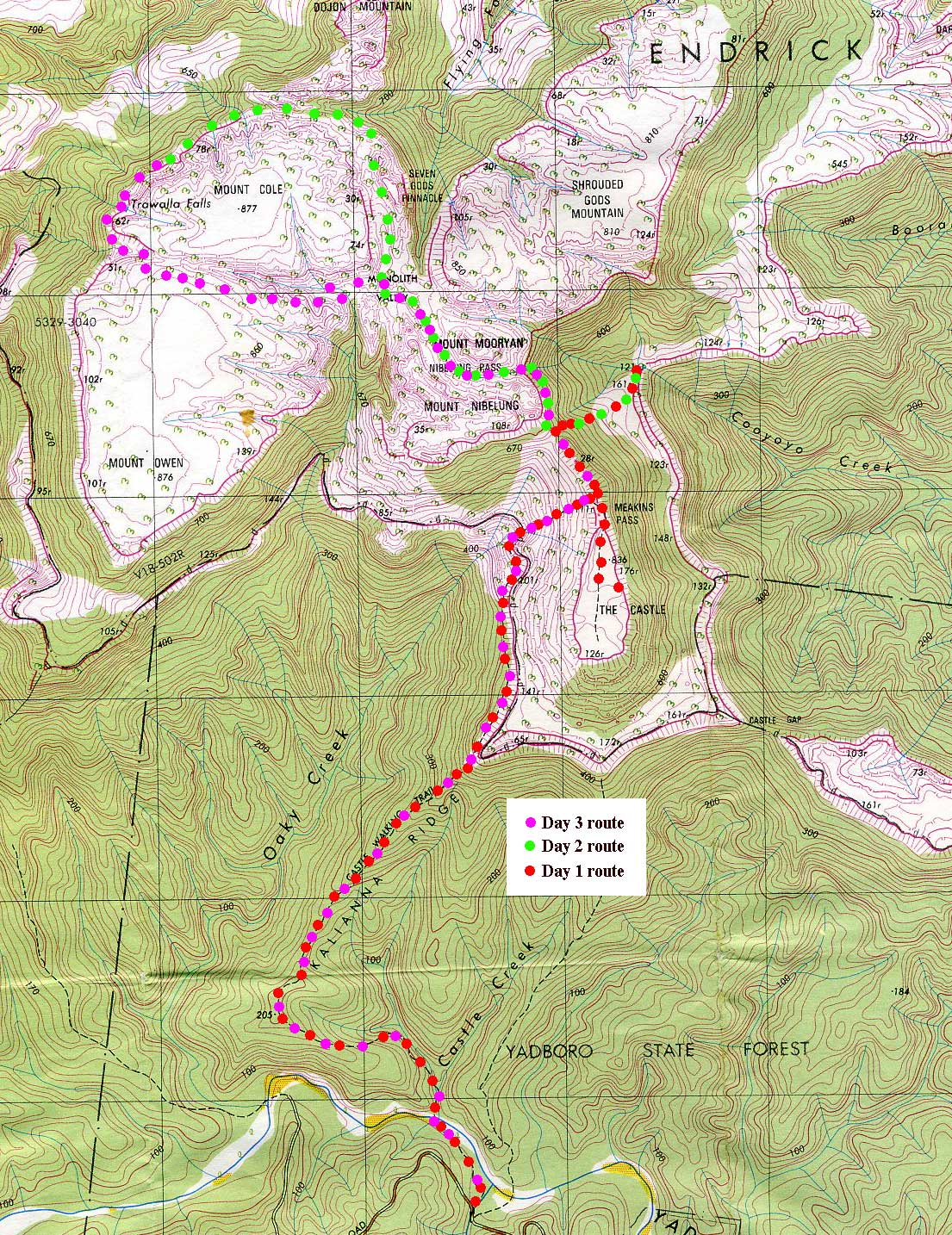 mt cole map